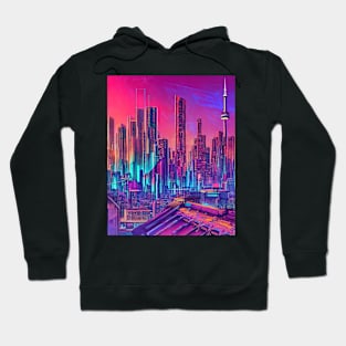 Cyberpunk Toronto CN Tower Hoodie